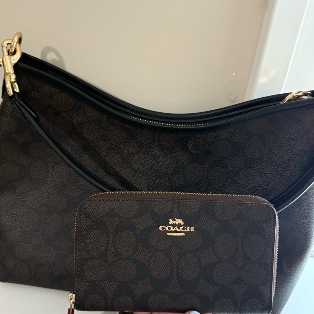 Coach Black and Brown Women's Hobo Bag Set